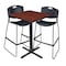 Cain Cain Cafe Table & Chair Set, 30 W, 30 L, 42 H, Cherry TCB3030CH4495BK - alternate 1